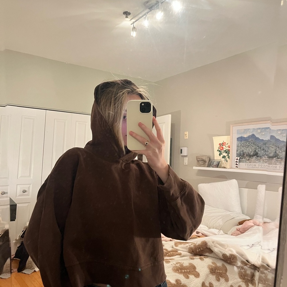Zara Dark Brown Hoodie